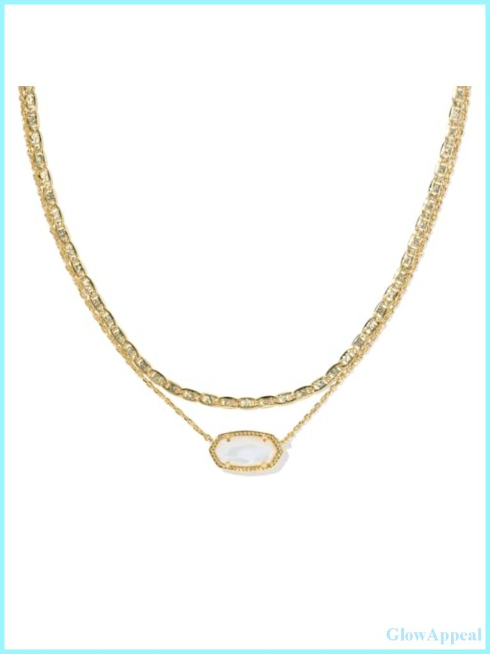 Kendra Scott Elisa 14k Gold-Plated Multi Strand Necklace with Ivory Mother of